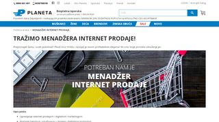 
                            11. menadžer internet prodaje - Planeta Sport
