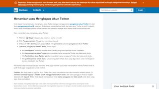 
                            7. Menambah atau Menghapus Akun Twitter | Bantuan LinkedIn