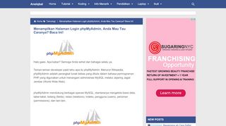 
                            2. Menampilkan Halaman Login phpMyAdmin, Anda Mau Tau ...