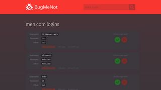 
                            10. men.com passwords - BugMeNot