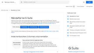 
                            2. Mendaftar ke G Suite - Bantuan Admin G Suite - Google Support