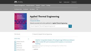 
                            12. Mendeley Data - Datasets for the journal Applied Thermal Engineering