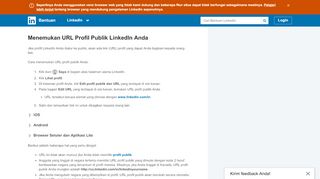 
                            5. Menemukan URL Profil Publik LinkedIn Anda | Bantuan LinkedIn