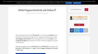 
                            6. Mengaktifkan Administrator Pengguna di Windows XP ...