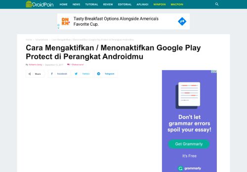 
                            6. Mengaktifkan/Menonaktifkan Google Play Protect | DroidPoin