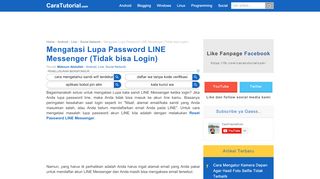 
                            2. Mengatasi Lupa Password LINE Messenger (Tidak bisa Login)