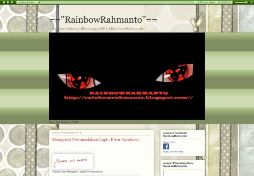 
                            5. Mengatasi Permasalahan Login Error Ayodance - RainbowRahmanto