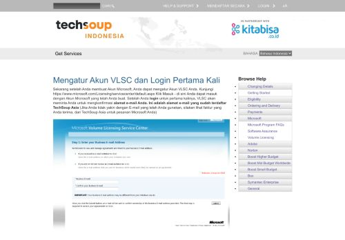 
                            13. Mengatur Akun VLSC dan Login Pertama Kali | TechSoup Indonesia