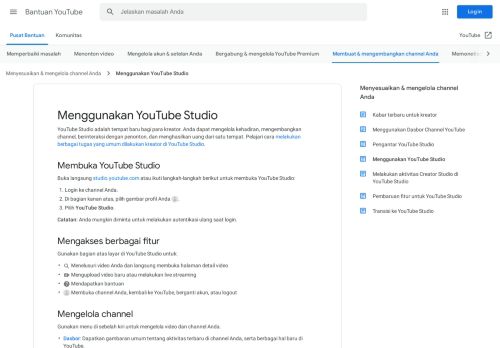 
                            3. Mengelola saluran dengan Creator Studio - Bantuan YouTube