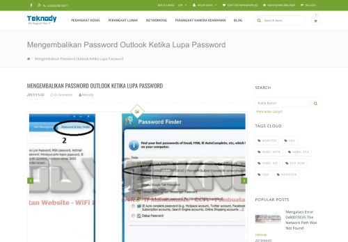 
                            5. Mengembalikan Password Outlook Ketika Lupa Password