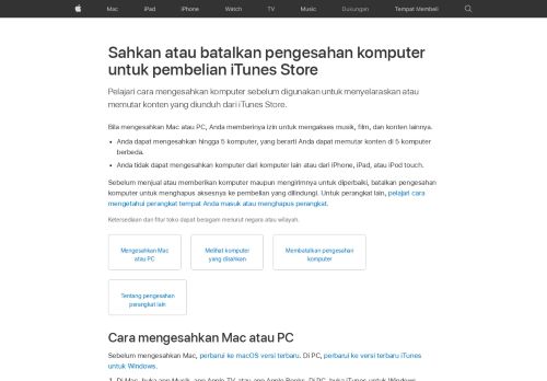 
                            5. Mengesahkan komputer di iTunes - Apple Support