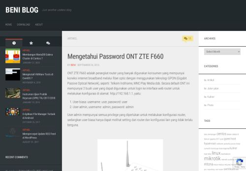 
                            2. Mengetahui Password ONT ZTE F660 – Beni Blog