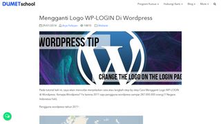 
                            13. Mengganti Logo WP-LOGIN di Wordpress - DUMET School