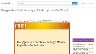 
                            6. Menggunakan Facebook sebagai Metode Login HotsPot Mikrotik - PDF