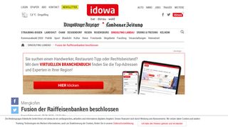 
                            9. Mengkofen: Fusion der Raiffeisenbanken beschlossen - Dingolfing ...