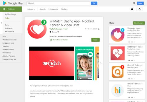 
                            10. Mengobrol Bertemu :W-Match - Aplikasi di Google Play