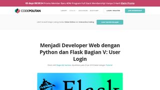 
                            5. Menjadi Developer Web dengan Python dan Flask Bagian V: User Login