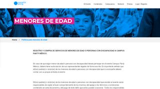 
                            8. Menores de edad – Campus Party México