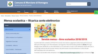 
                            8. Mensa scolastica – Ricarica conto elettronico – Comune di Morciano ...