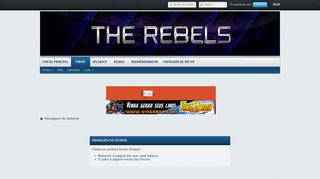 
                            1. Mensagem do Sistema - The Rebels