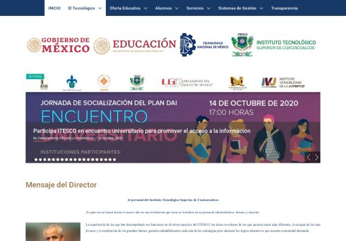 
                            7. Mensaje del Director – Instituto Tecnológico Superior de Coatzacoalcos