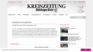 
                            11. Mensaverein versorgt Kinder - Kreiszeitung Böblinger Bote