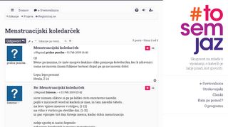 
                            3. Menstruacijski koledarček - #to sem jaz