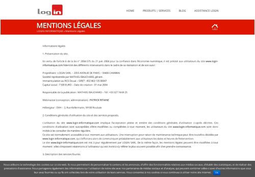 
                            6. Mentions légales | LOGIN INFORMATIQUE