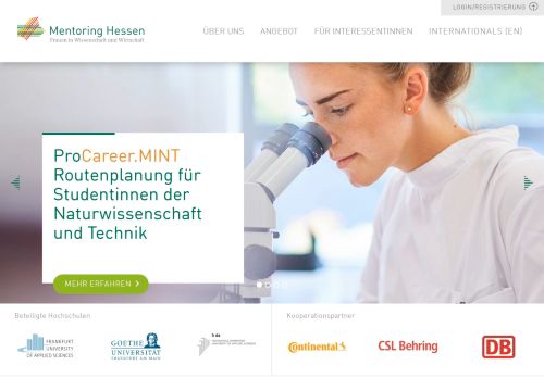 
                            1. Mentoring Hessen – Frauen in Wissenschaft und Wirtschaft