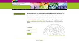 
                            6. Mentoring-Programm - Login — Medizinische Fakultät der Christian ...