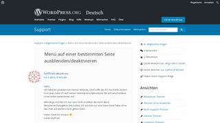 
                            11. Menü auf einer bestimmten Seite ausblenden ... - WordPress