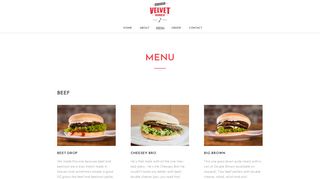 
                            3. Menu | Velvet Burger - Gourmet Burgers