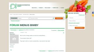 
                            3. Menus bimby | Mundo de Receitas Bimby