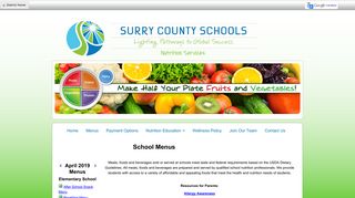 
                            8. Menus - Surry County Schools - School Nutrition And Fitness
