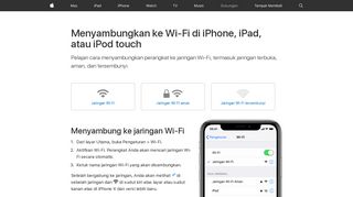 
                            1. Menyambungkan ke Wi-Fi di iPhone, iPad, atau iPod touch - Apple ...