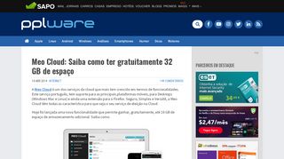 
                            8. Meo Cloud: Saiba como ter gratuitamente 32 GB de espaço - Pplware