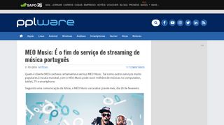 
                            6. MEO Music: É o fim do Serviço de streaming de música português