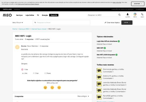 
                            3. MEO WIFI Login | MEO Fórum
