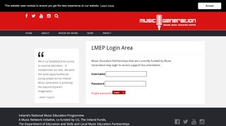 
                            10. MEP Login - Music Generation - Music Education Ireland