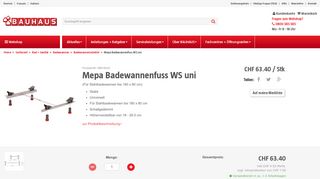 
                            9. Mepa Badewannenfuss WS uni bei BAUHAUS kaufen