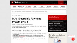 
                            9. MEPS Online Payment, MAS Electronic Payment System | DBS SME ...