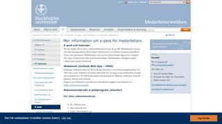 
                            2. Mer information om e-post för medarbetare - Stockholms universitet