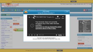 
                            5. MeraGana.com - Music Karaoke on Web, Unlimited Access Music ...