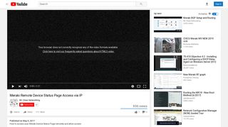 
                            3. Meraki Remote Device Status Page Access via IP - YouTube