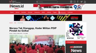 
                            9. Merasa Tak Dianggap, Kader Militan PDIP Pindah ke Golkar | iNews ...