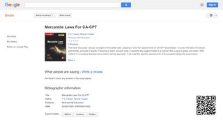 
                            10. Mercantile Laws For CA-CPT