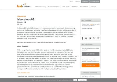 
                            8. Mercateo AG - FastViewer