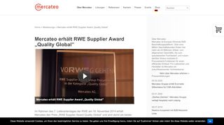 
                            7. Mercateo - Medialounge - Mercateo erhält RWE Supplier Award ...