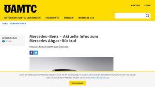 
                            13. Mercedes-Benz - Aktuelle Infos zum Mercedes Abgas-Rückruf | ÖAMTC