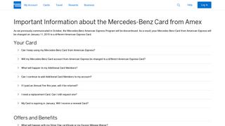 
                            2. Mercedes-Benz Card from Amex FAQs - American Express